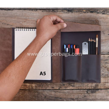 A5 Leather Spiral-Bound Watercolor Sketchbook for Travelers